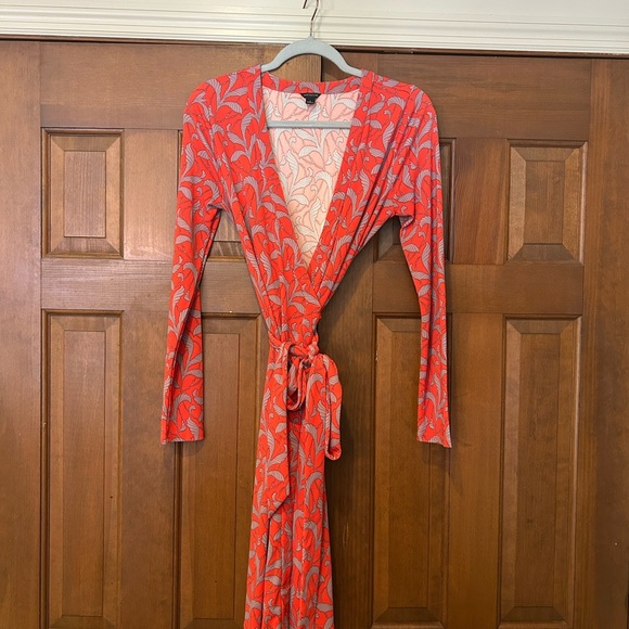 Ann Taylor Long Sleeve Wrap Dress - Picture 1 of 3